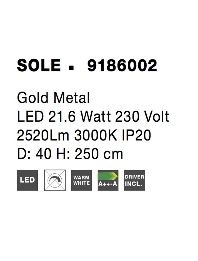 Candelabru Nova Luce SOLE 9186002