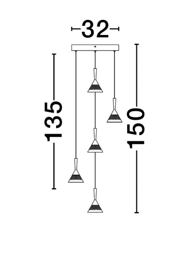 Candelabru Nova Luce PALUZ 9186965