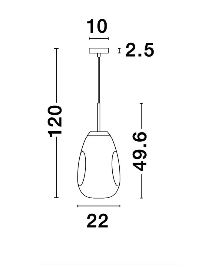 Pendul Nova Luce LAVA 9190393