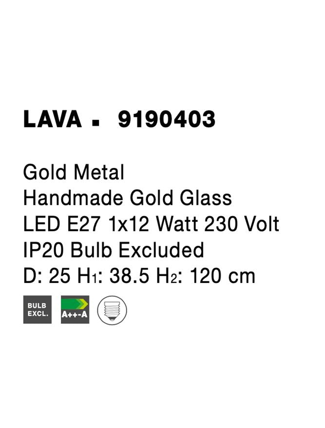 Pendul Nova Luce LAVA 9190403
