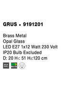 Pendul Nova Luce GRUS 9191201