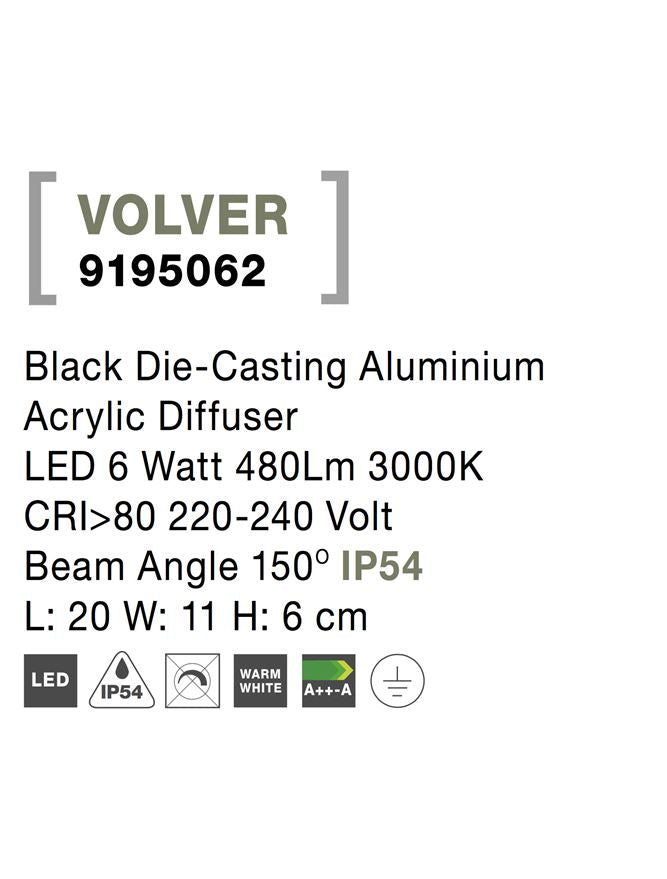 Aplica exterior Nova Luce VOLVER 9195062