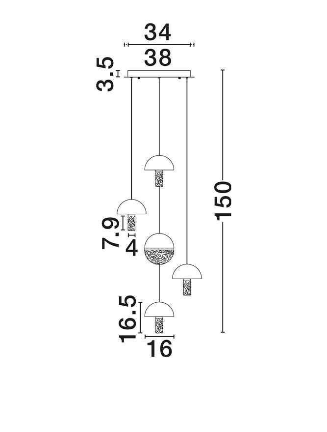 Candelabru Nova Luce DORIN 9214174