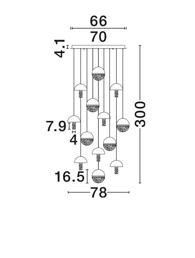 Candelabru Nova Luce DORIN 9214179