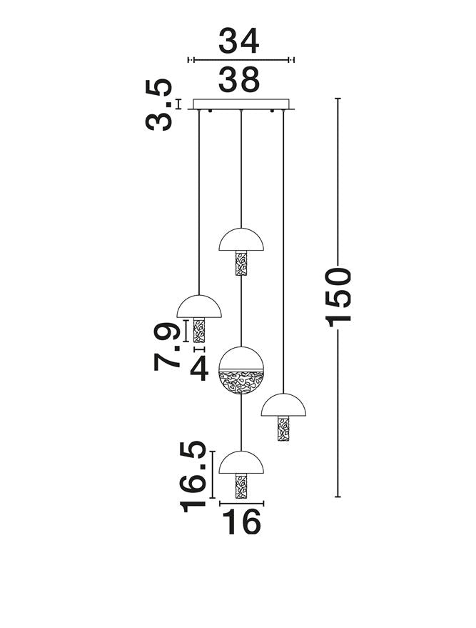 Candelabru Nova Luce DORIN 9214189