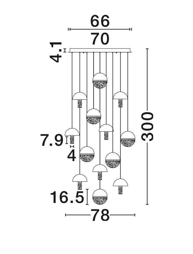 Candelabru Nova Luce DORIN 9214193