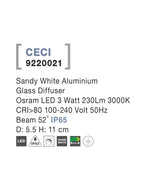 Spot aplicat exterior fix Nova Luce CECI 9220021