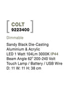 Veioza exterior reincarcabila Nova Luce COLT 9223400
