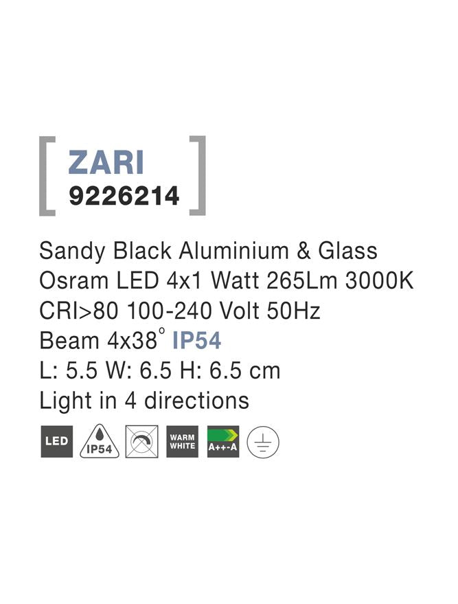 Aplica exterior iluminare X Nova Luce ZARI 9226214