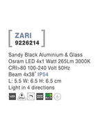 Aplica exterior iluminare X Nova Luce ZARI 9226214
