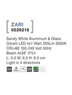 Aplica exterior iluminare X Nova Luce ZARI 9226215