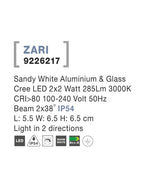 Aplica exterior iluminare sus/jos Nova Luce ZARI 9226217