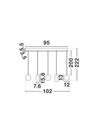 Lustra Nova Luce MARLIN 9236225