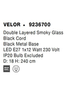 Pendul Nova Luce VELOR 9236700