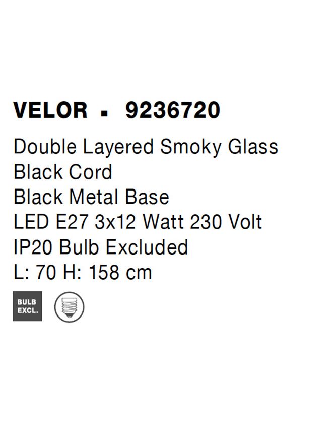 Lustra Nova Luce VELOR 9236720