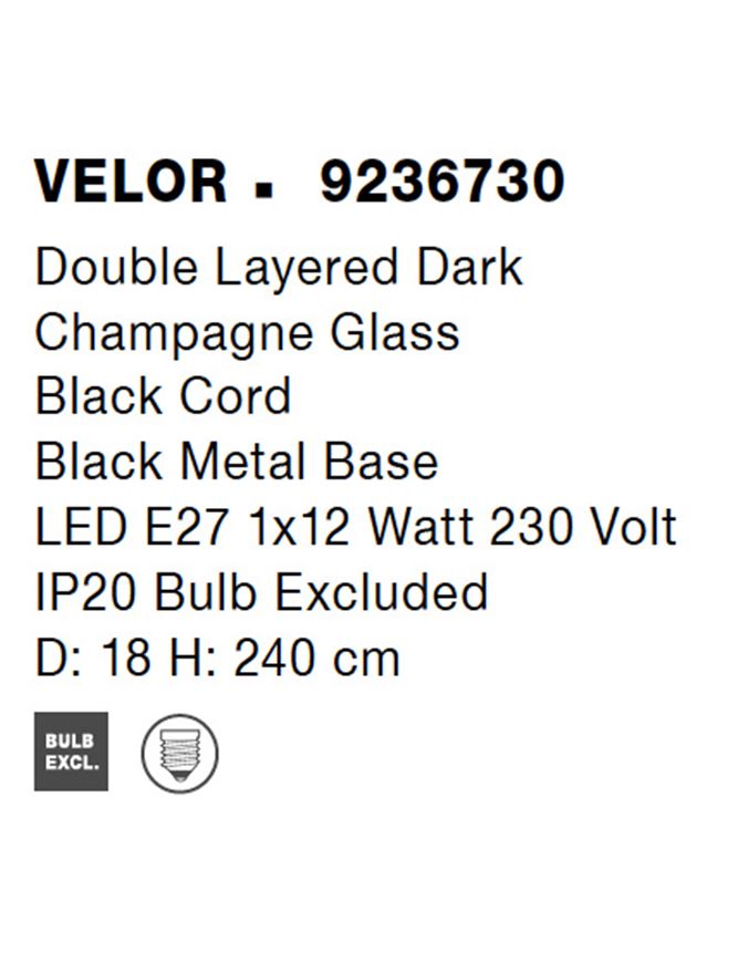 Pendul Nova Luce VELOR 9236730