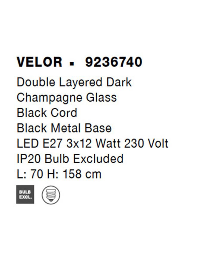 Lustra Nova Luce VELOR 9236740