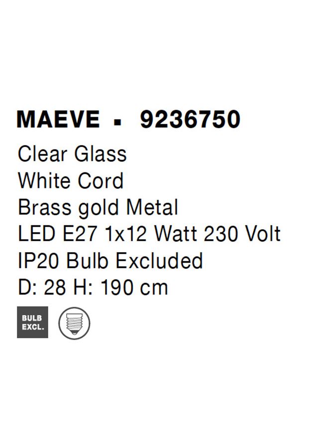 Pendul Nova Luce MAEVE 9236750