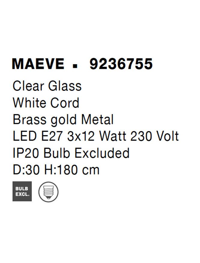 Lustra Nova Luce MAEVE 9236755