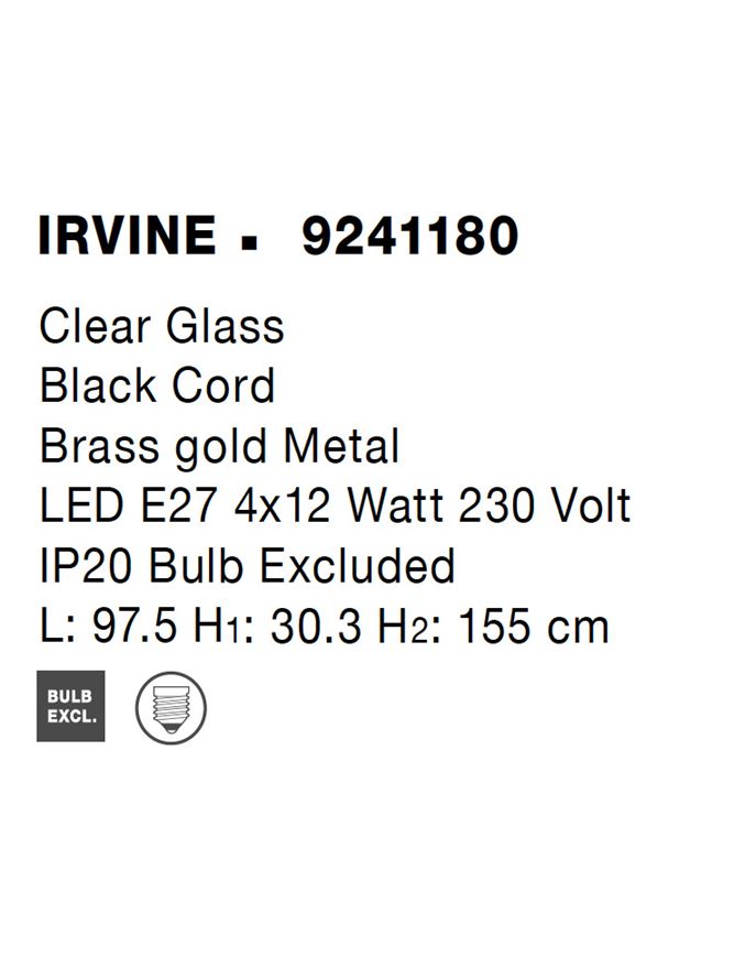 Lustra Nova Luce IRVINE 9241180