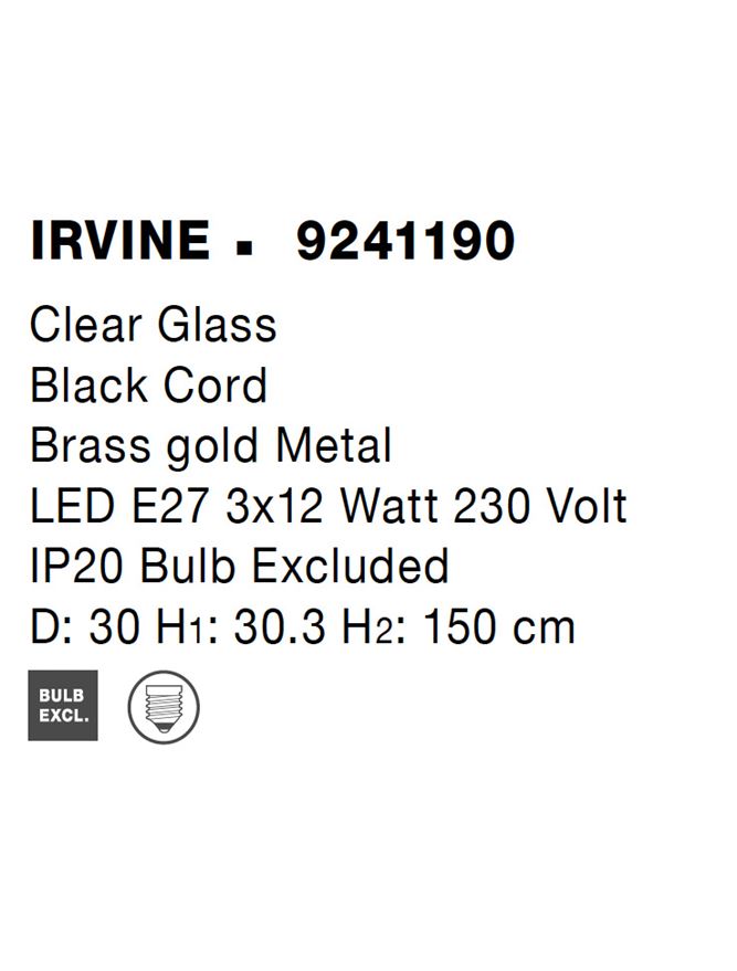 Lustra Nova Luce IRVINE 9241190
