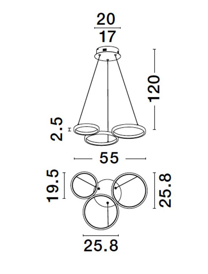 Lustra Nova Luce MAGNUS 9248115