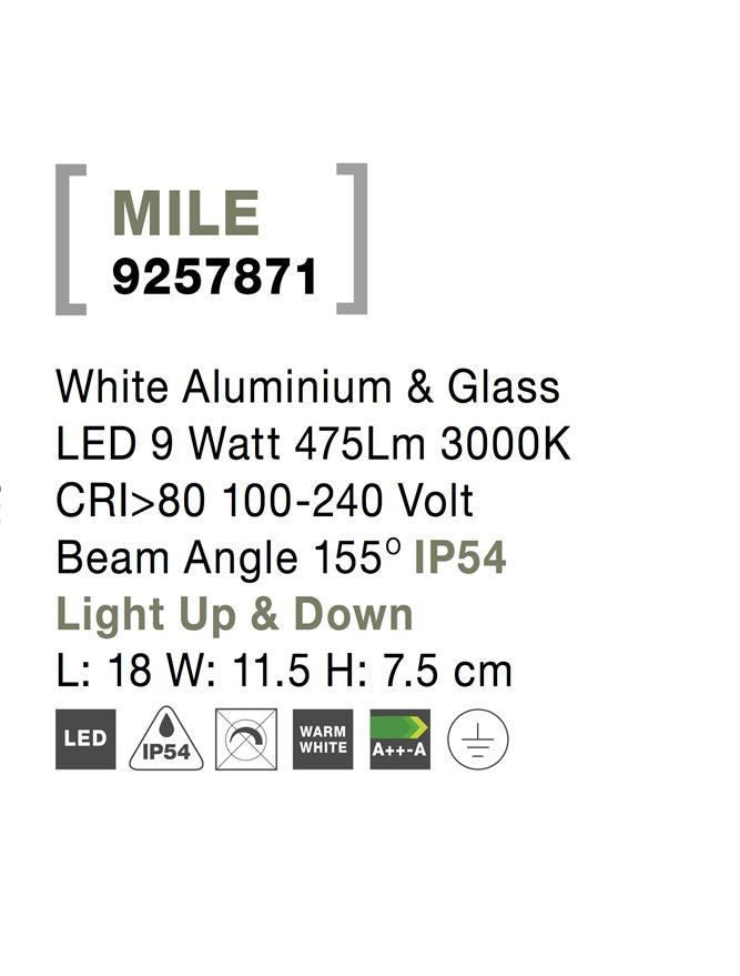 Aplica exterior iluminare sus/jos Nova Luce MILE 9257871