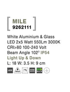 Aplica exterior iluminare sus/jos Nova Luce MILE 9262111