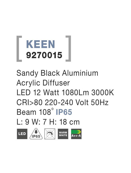 Aplica exterior Nova Luce KEEN 9270015