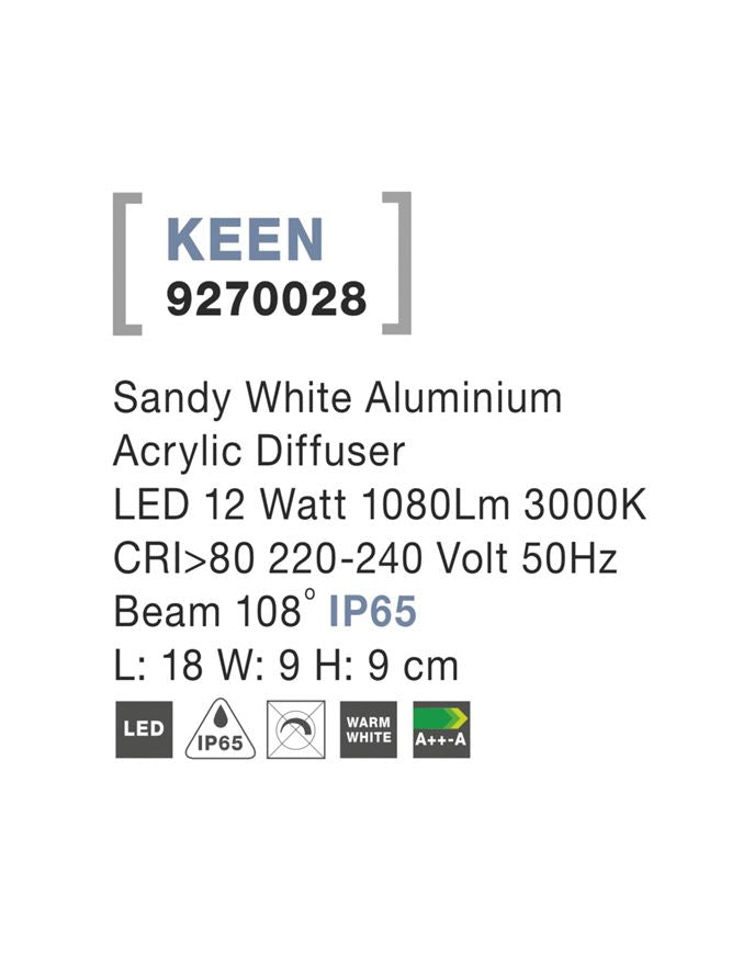 Aplica exterior Nova Luce KEEN 9270028