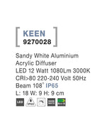 Aplica exterior Nova Luce KEEN 9270028