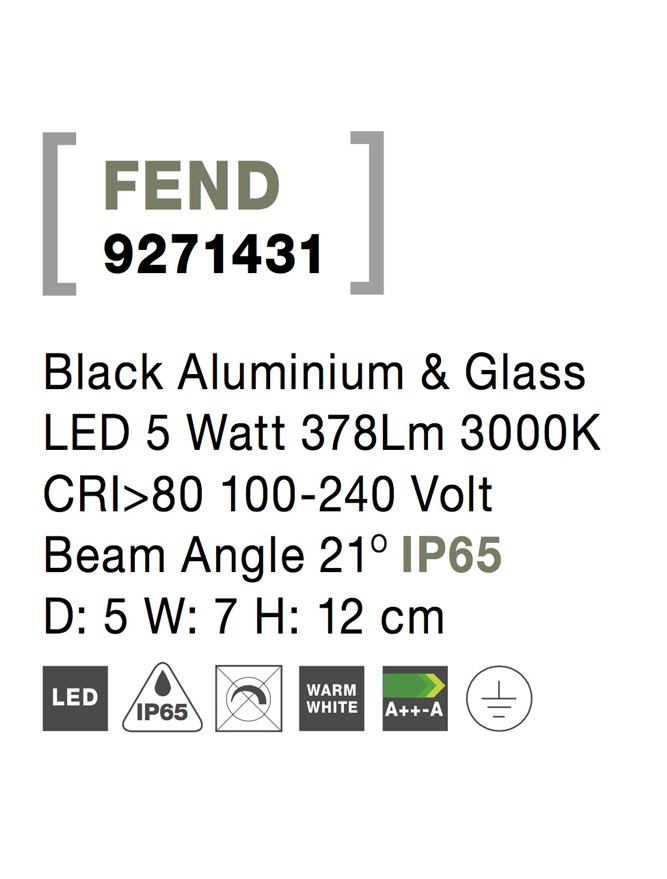 Proiector exterior fatade/plante Nova Luce FEND 9271431