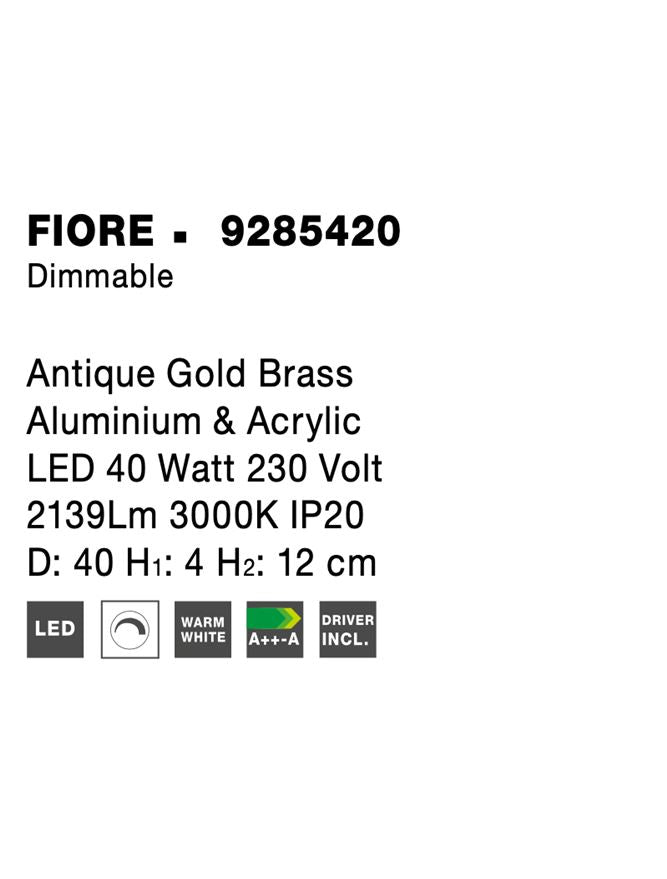 Plafoniera Nova Luce FIORE 9285420