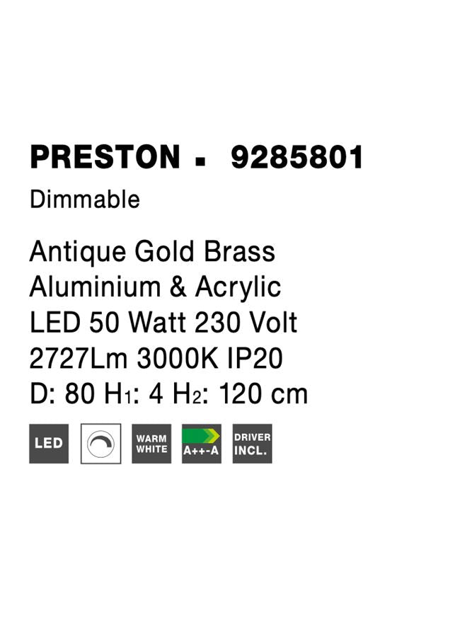 Lustra Nova Luce PRESTON 9285801