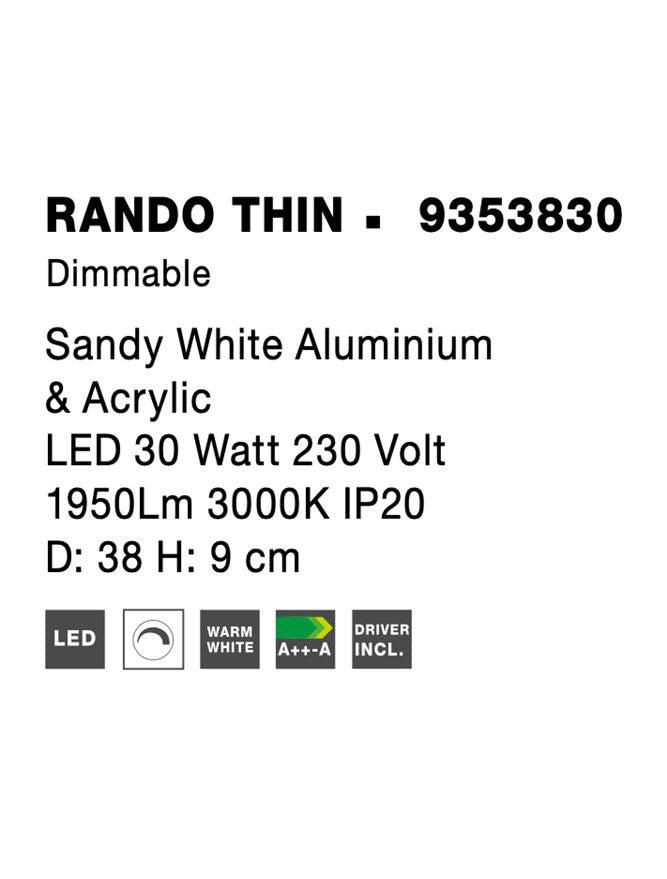 Plafoniera Nova Luce RANDO THIN 9353830