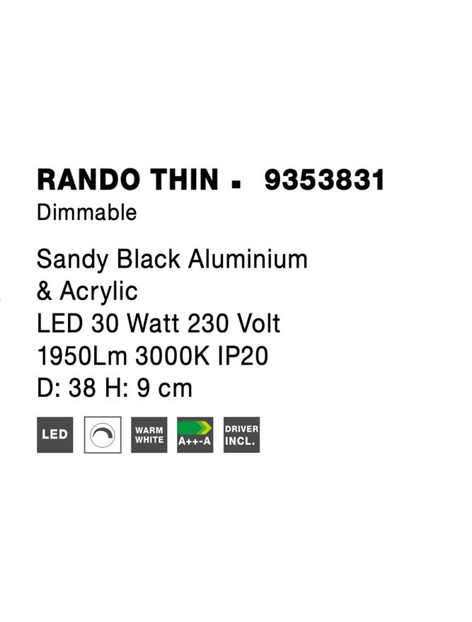 Plafoniera Nova Luce RANDO THIN 9353831