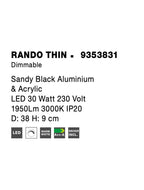 Plafoniera Nova Luce RANDO THIN 9353831