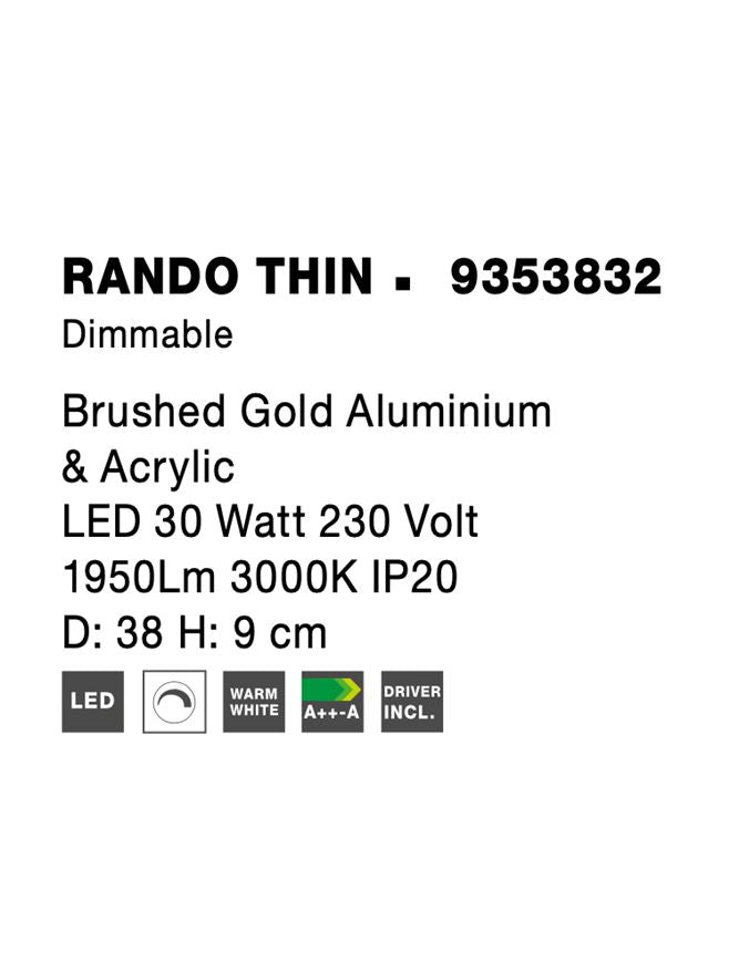 Plafoniera Nova Luce RANDO THIN 9353832