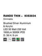 Plafoniera Nova Luce RANDO THIN 9353834