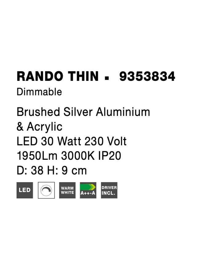 Plafoniera Nova Luce RANDO THIN 9353834