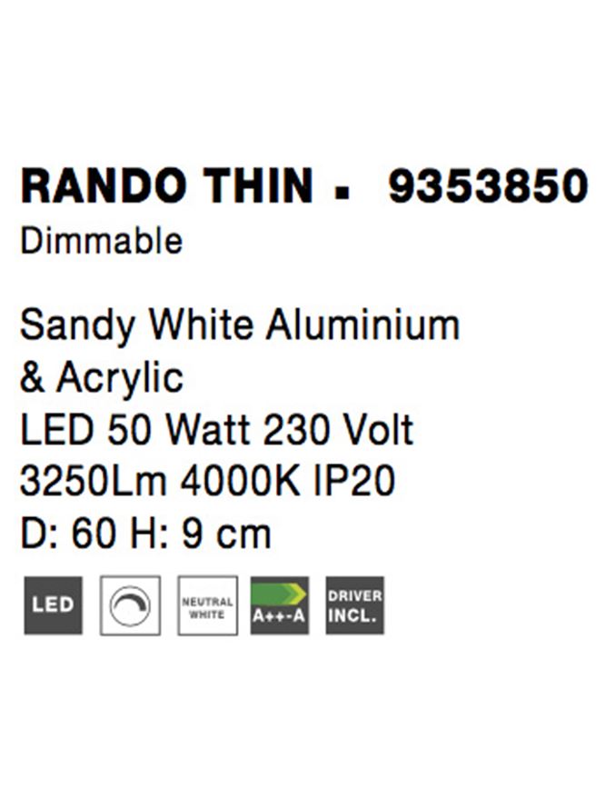 Plafoniera Nova Luce RANDO THIN 9353850