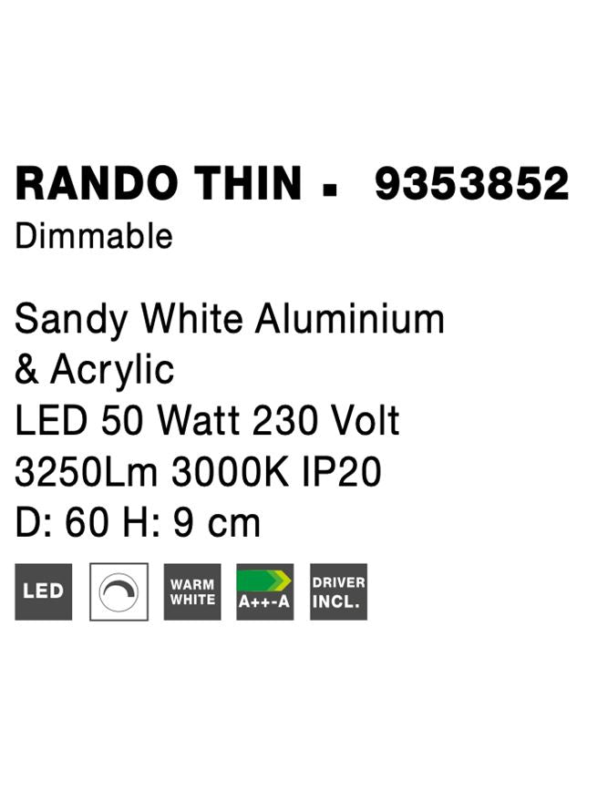 Plafoniera Nova Luce RANDO THIN 9353852