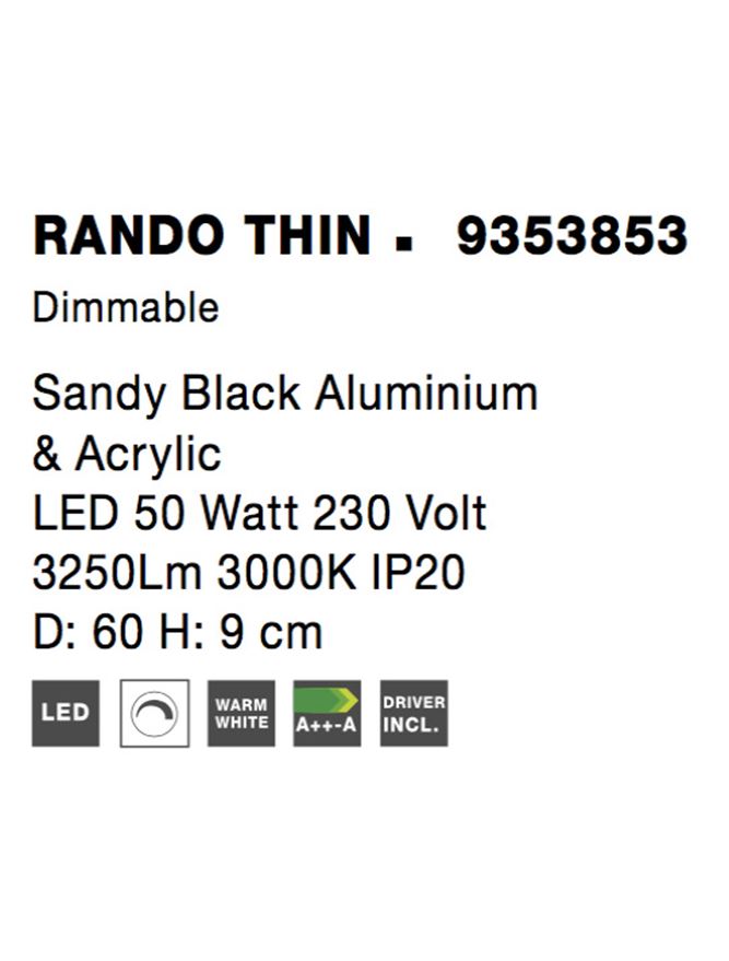 Plafoniera Nova Luce RANDO THIN 9353853