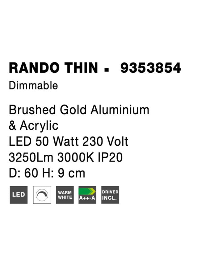 Plafoniera Nova Luce RANDO THIN 9353854