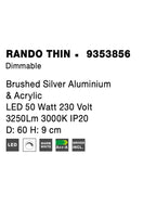 Plafoniera Nova Luce RANDO THIN 9353856