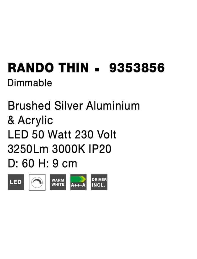 Plafoniera Nova Luce RANDO THIN 9353856