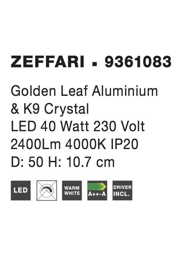 Plafoniera Nova Luce ZEFFARI 9361083