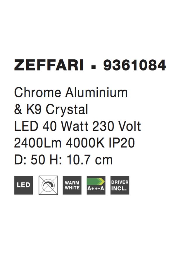 Plafoniera Nova Luce ZEFFARI 9361084