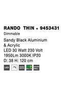 Lustra Nova Luce RANDO THIN 9453431