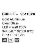 Pendul Nova Luce BRILLE 9511020